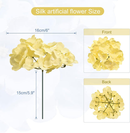 Silk Artificial Hydrangea Flowers, Pink Artificial Flowers Heads with Stems, Full Hydrangea Flowers for Wedding Centerpieces, Party Decoration 30 Set