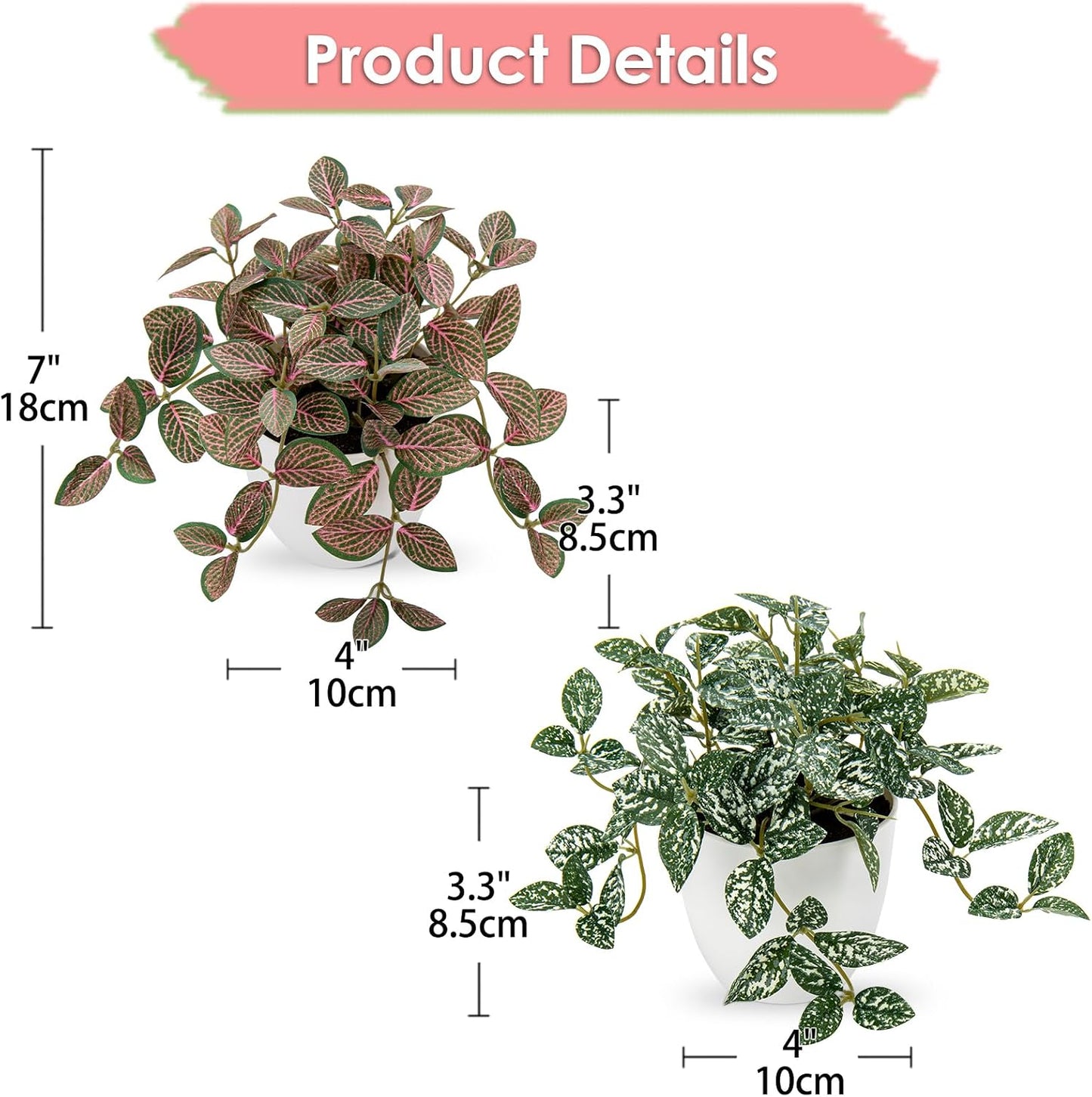 Artificial English Ivy Hanging Plants 2pcs Faux Ivy Vines with Black Pot Small Fake Potted Greenery Plant for Indoor Home Aesthetic Living Room Bathroom Desk Shelf Office Decor