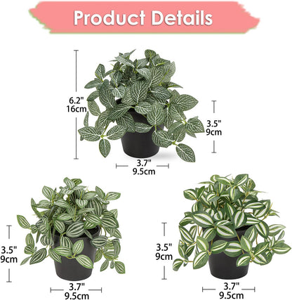 Artificial English Ivy Hanging Plants 2pcs Faux Ivy Vines with Black Pot Small Fake Potted Greenery Plant for Indoor Home Aesthetic Living Room Bathroom Desk Shelf Office Decor