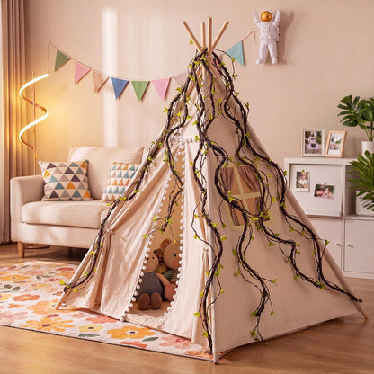 5 Pcs 39in Artificial Bendable Tree Branches for Decoration Fake Trunk Garland Twigs Leaves Cherry Blossom Grape Vines for Wall Hanging Front Door Reptile Habitat Decoration (Fresh)