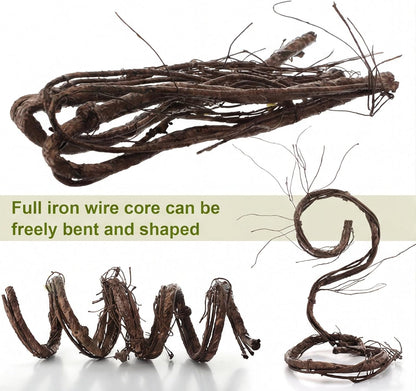 5 Pcs 39in Artificial Bendable Tree Branches for Decoration Fake Trunk Garland Twigs Leaves Cherry Blossom Grape Vines for Wall Hanging Front Door Reptile Habitat Decoration (Fresh)