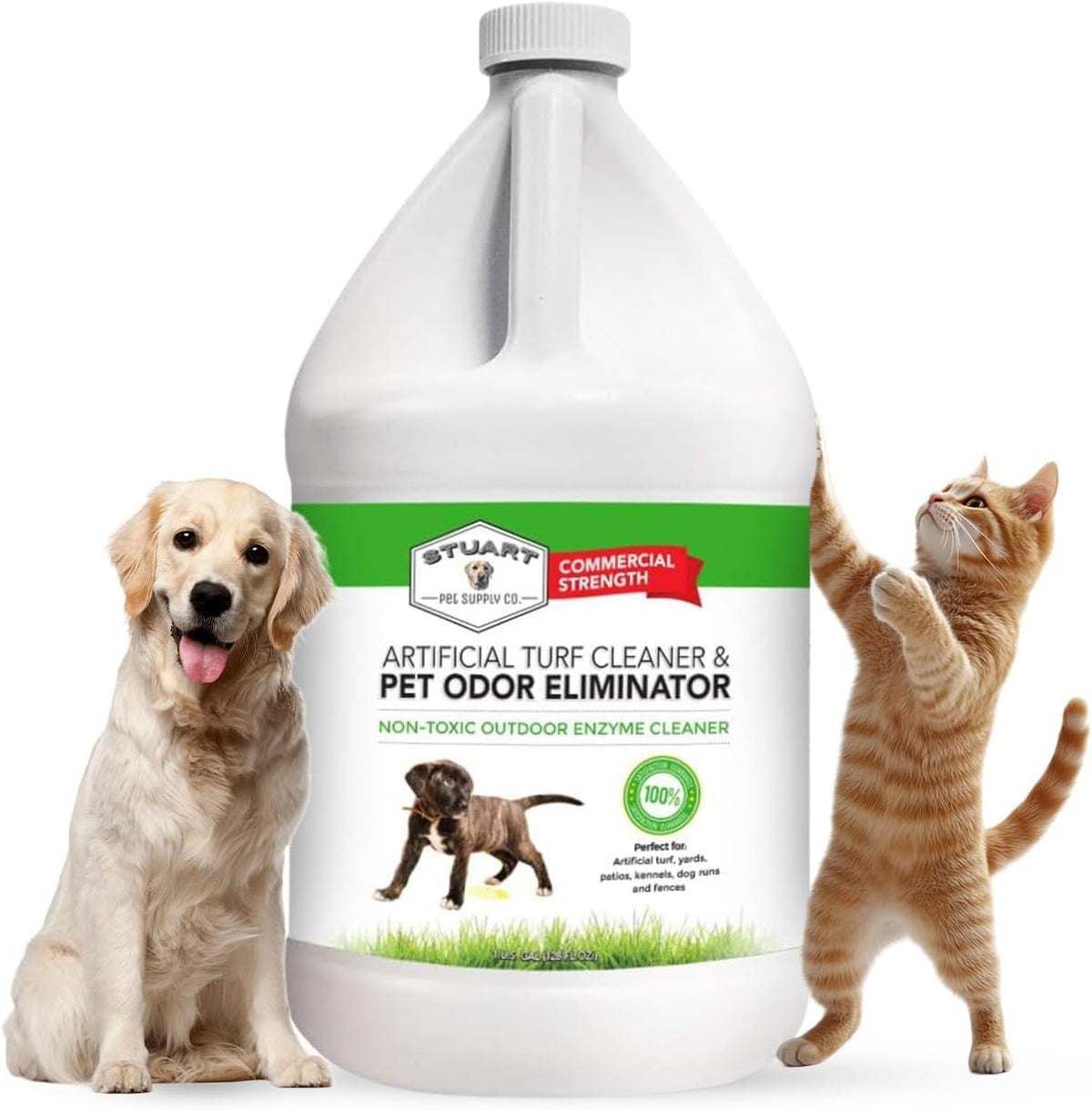 Stuart Pet Supply Artificial Turf Cleaner and Outdoor Pet Odor Eliminator Concentrate is ideal for Yards, Artificial Grass and Patios, Great Yard Odor Eliminator for Dogs Doggie Doo Dissolver (32 Oz.)
