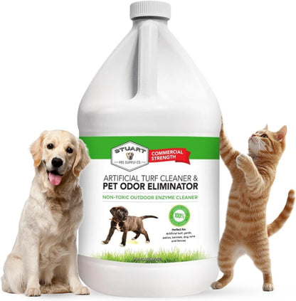 Stuart Pet Supply Artificial Turf Cleaner and Outdoor Pet Odor Eliminator Concentrate is ideal for Yards, Artificial Grass and Patios, Great Yard Odor Eliminator for Dogs Doggie Doo Dissolver (32 Oz.)