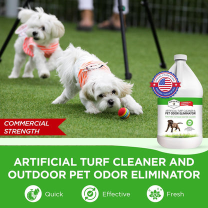 Stuart Pet Supply Artificial Turf Cleaner and Outdoor Pet Odor Eliminator Concentrate is ideal for Yards, Artificial Grass and Patios, Great Yard Odor Eliminator for Dogs Doggie Doo Dissolver (32 Oz.)