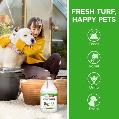 Stuart Pet Supply Artificial Turf Cleaner and Outdoor Pet Odor Eliminator Concentrate is ideal for Yards, Artificial Grass and Patios, Great Yard Odor Eliminator for Dogs Doggie Doo Dissolver (32 Oz.)