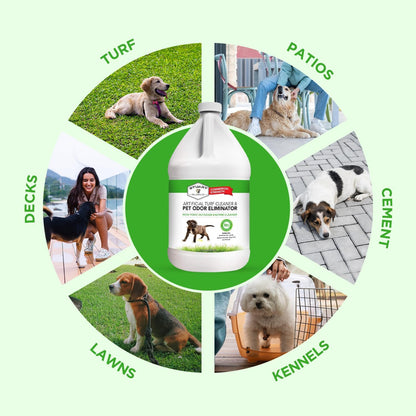 Stuart Pet Supply Artificial Turf Cleaner and Outdoor Pet Odor Eliminator Concentrate is ideal for Yards, Artificial Grass and Patios, Great Yard Odor Eliminator for Dogs Doggie Doo Dissolver (32 Oz.)