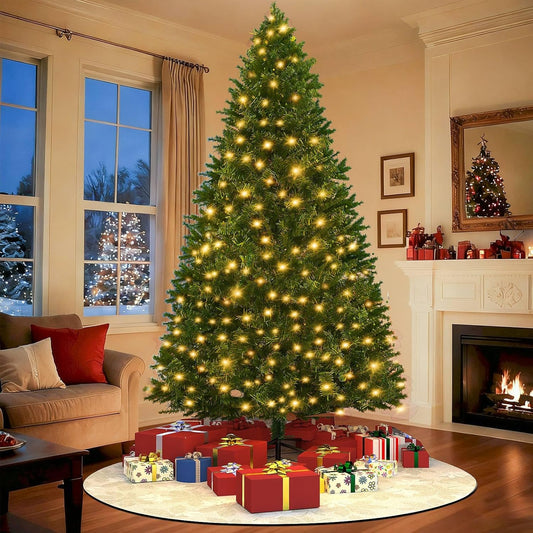 LEVELEVE Premium 6FT Pre-Lit Classic Artificial Holiday Christmas Tree w/1,000 Branch Tips,250 LED Lights for Home,Office,Party Decoration