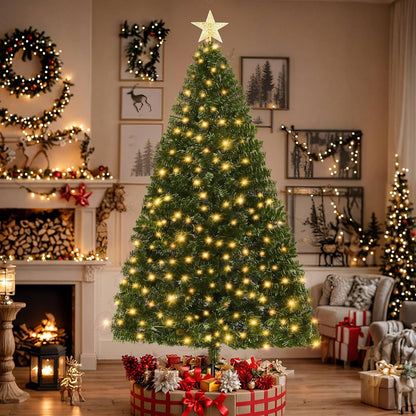 LEVELEVE Premium 6FT Pre-Lit Classic Artificial Holiday Christmas Tree w/1,000 Branch Tips,250 LED Lights for Home,Office,Party Decoration