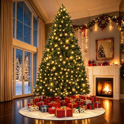 LEVELEVE Premium 6FT Pre-Lit Classic Artificial Holiday Christmas Tree w/1,000 Branch Tips,250 LED Lights for Home,Office,Party Decoration