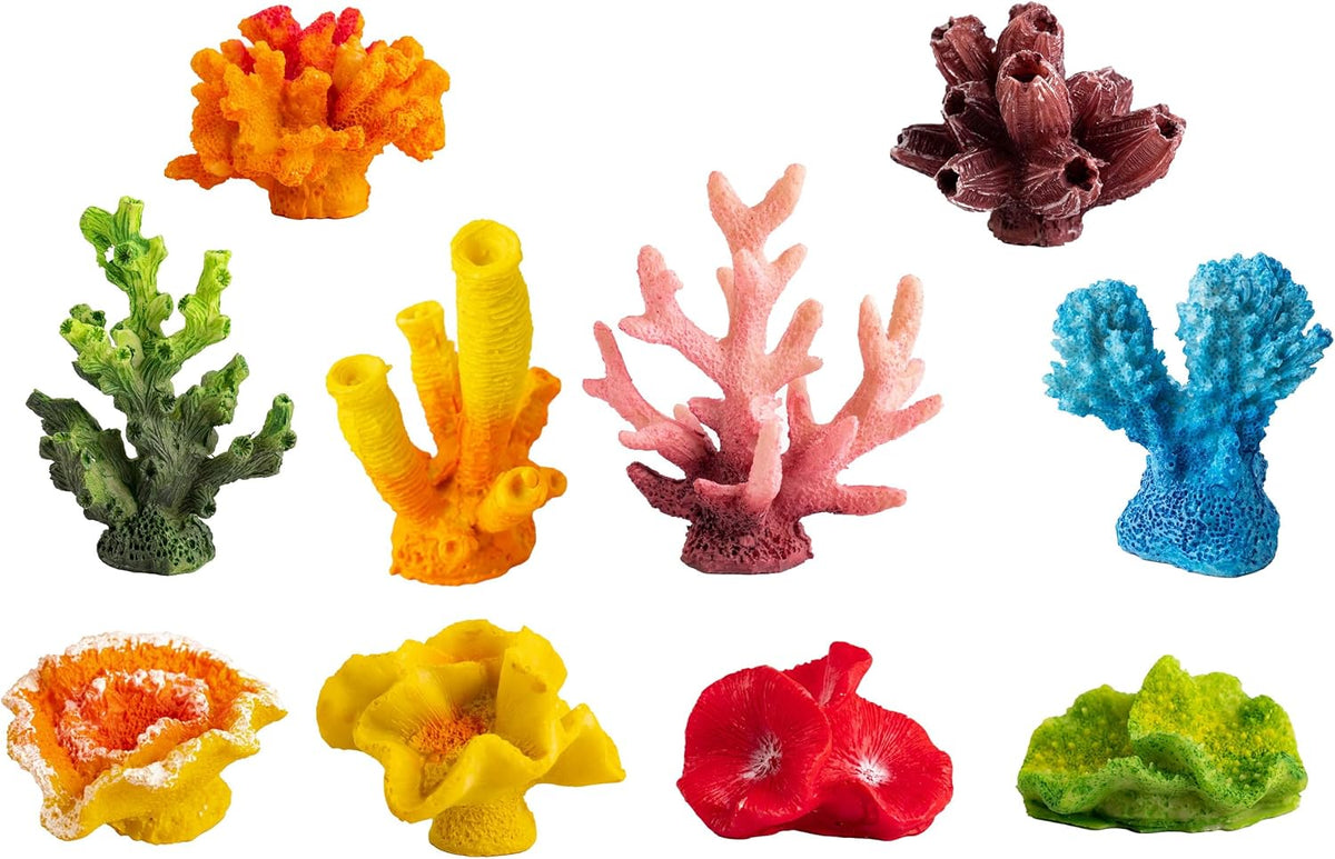 Artificial Coral Plant for Aquarium, Red Coral Tree 2-Pack