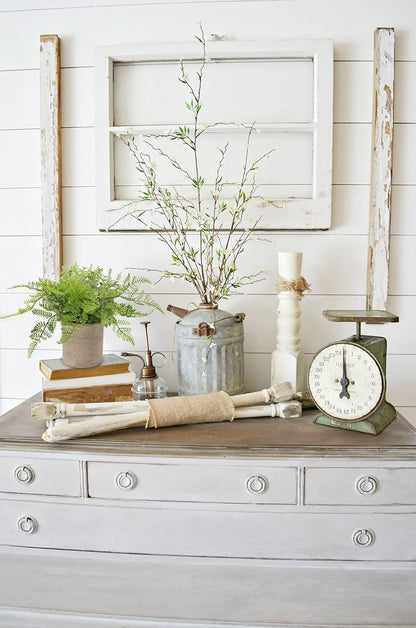 Small Fake Plant Potted Plants Artificial Decor Plastic Asparagus Ferns Plant Faux Plants in Pots for Home Living Room Bedroom Desk Shelf Farmhouse Decoration