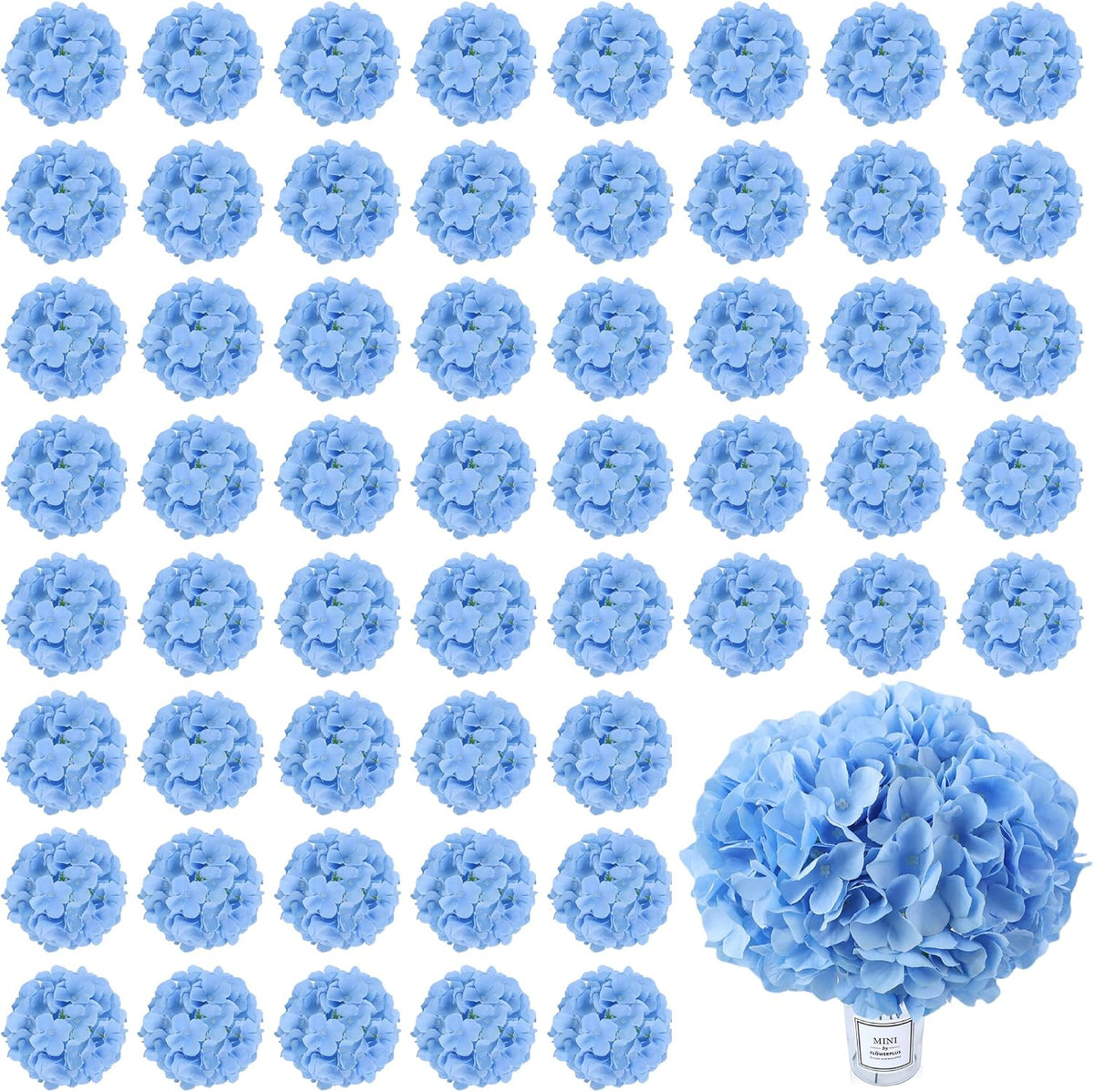 Blue Hydrangea Artificial Flowers Bulk Fake Hydrangea Silk Flowers with Stems for Wedding Party Home Table Centerpieces Florals Bouquets Arch Festival Decoration