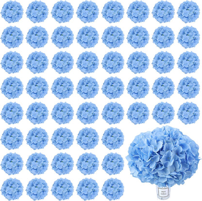 Blue Hydrangea Artificial Flowers Bulk Fake Hydrangea Silk Flowers with Stems for Wedding Party Home Table Centerpieces Florals Bouquets Arch Festival Decoration