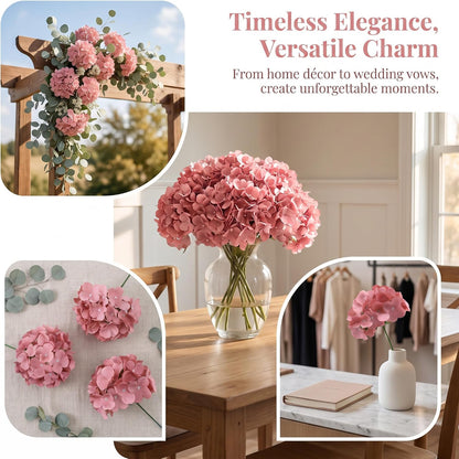 Blue Hydrangea Artificial Flowers Bulk Fake Hydrangea Silk Flowers with Stems for Wedding Party Home Table Centerpieces Florals Bouquets Arch Festival Decoration