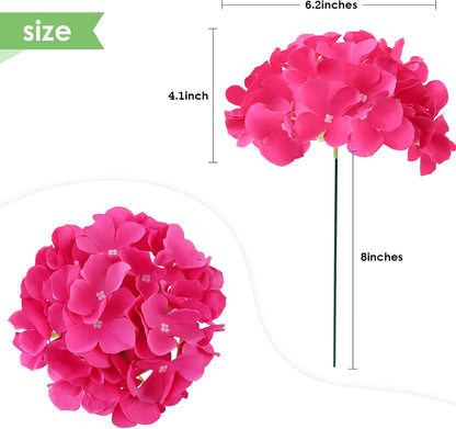 Blue Hydrangea Artificial Flowers Bulk Fake Hydrangea Silk Flowers with Stems for Wedding Party Home Table Centerpieces Florals Bouquets Arch Festival Decoration