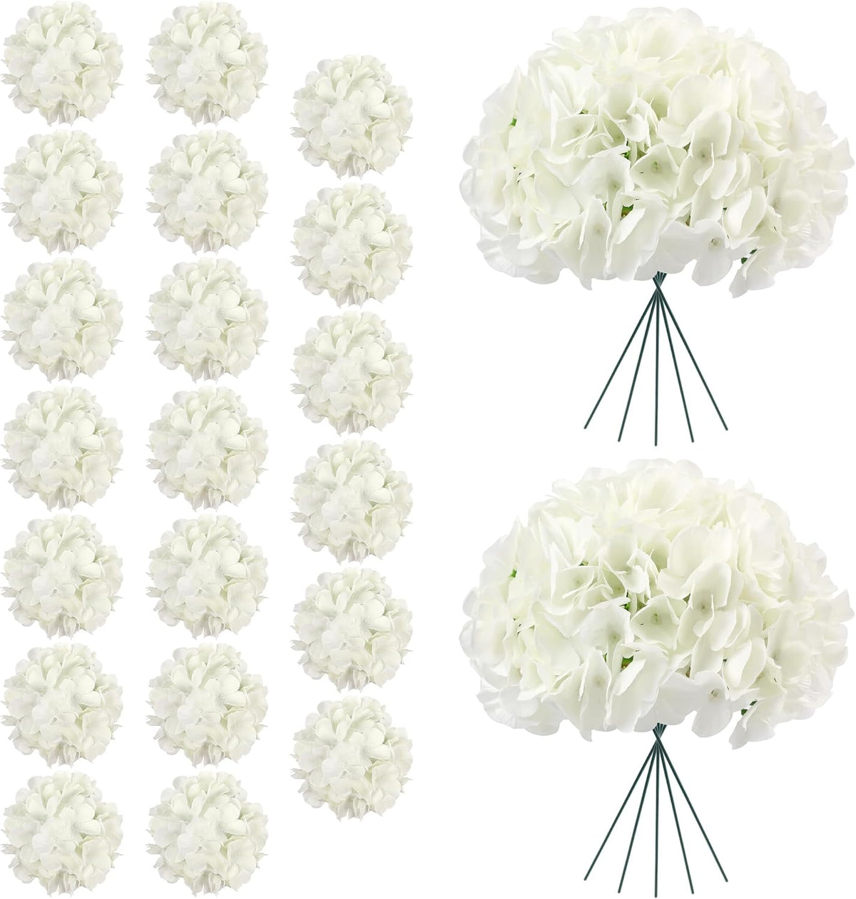 Blue Hydrangea Artificial Flowers Bulk Fake Hydrangea Silk Flowers with Stems for Wedding Party Home Table Centerpieces Florals Bouquets Arch Festival Decoration