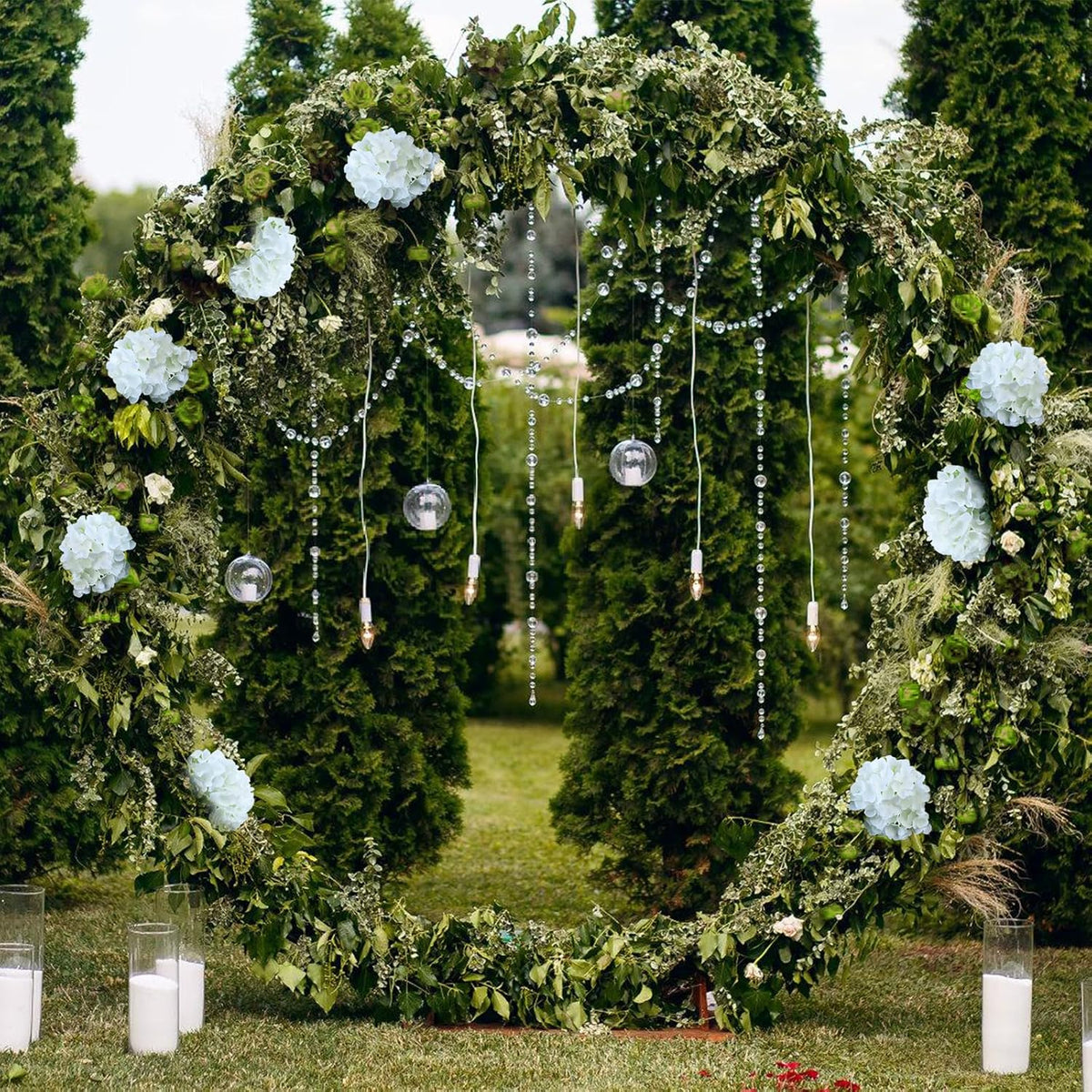 Blue Hydrangea Artificial Flowers Bulk Fake Hydrangea Silk Flowers with Stems for Wedding Party Home Table Centerpieces Florals Bouquets Arch Festival Decoration