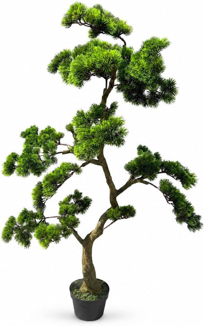 5ft Artificial Bonsai Tree – Large Faux Indoor Plant with Ceramic Pot, Realistic Fake Tree for Home Decor, Office, Living Room