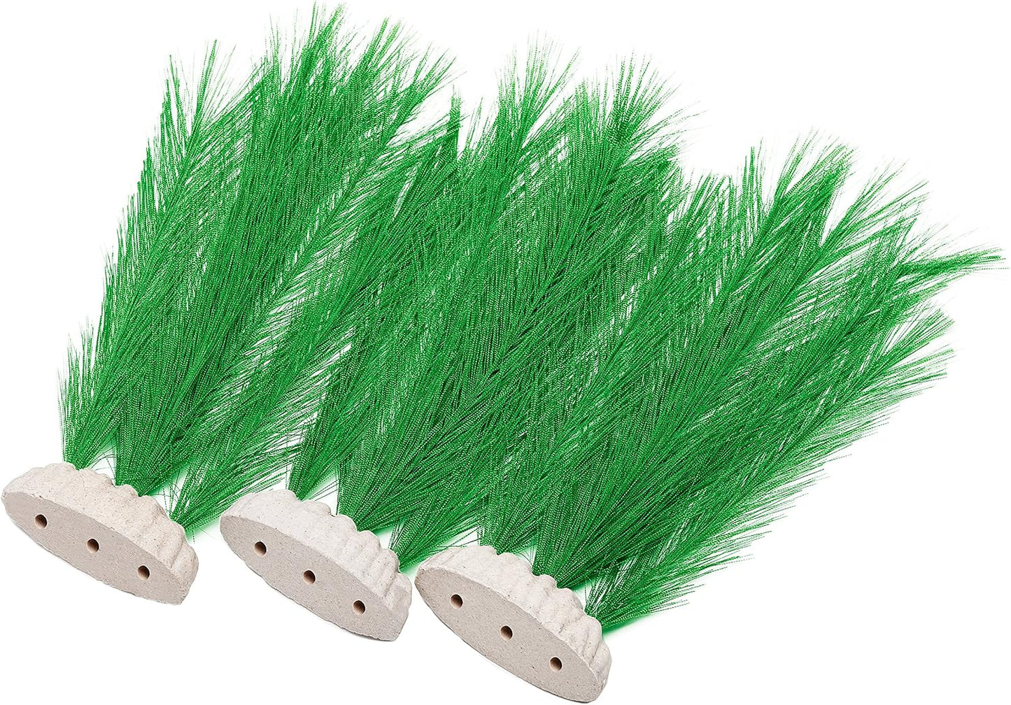 Aquarium Decorations 3Pcs Fish Tank Artificial Green Water Plants Made of Silk Fabrics Plastic