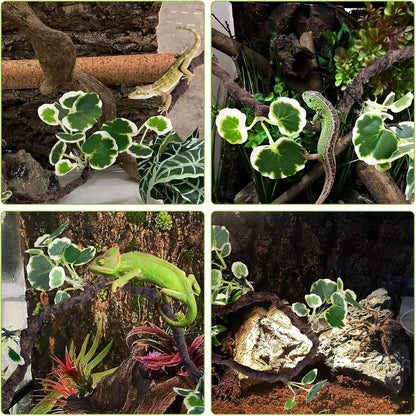 Flexible Bend-A-Branch Climbing Reptile Jungle Vines Snake Climbing Branch for Terrarium Plants Crested Gecko Tank Accessories for Leopard Gecko Lizard Chameleon Frog (Green)
