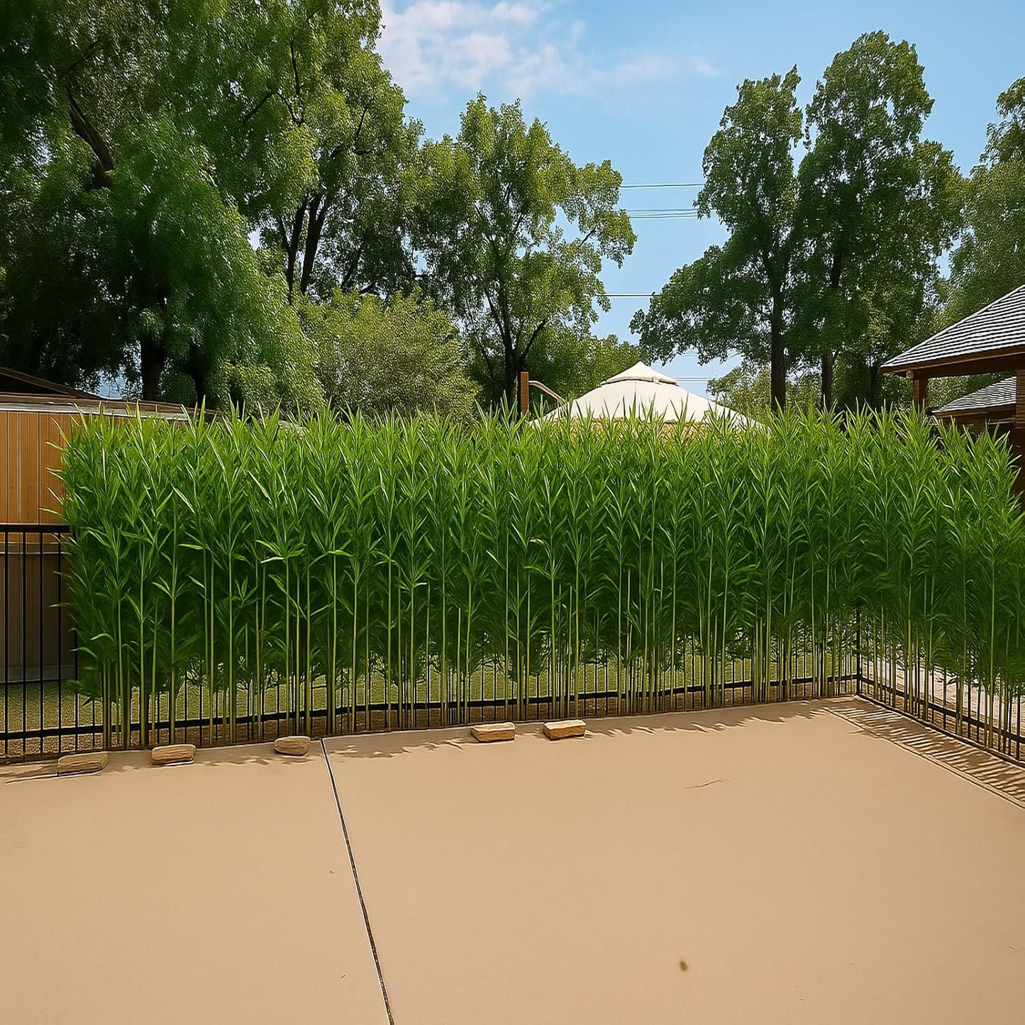 6ft, 20 Pack Fake Bamboo Outdoor Artificial Bamboo Plants | Designed for Patio and Deck Privacy,Also Can Be Used for Screen Dividers and backyard Decoration