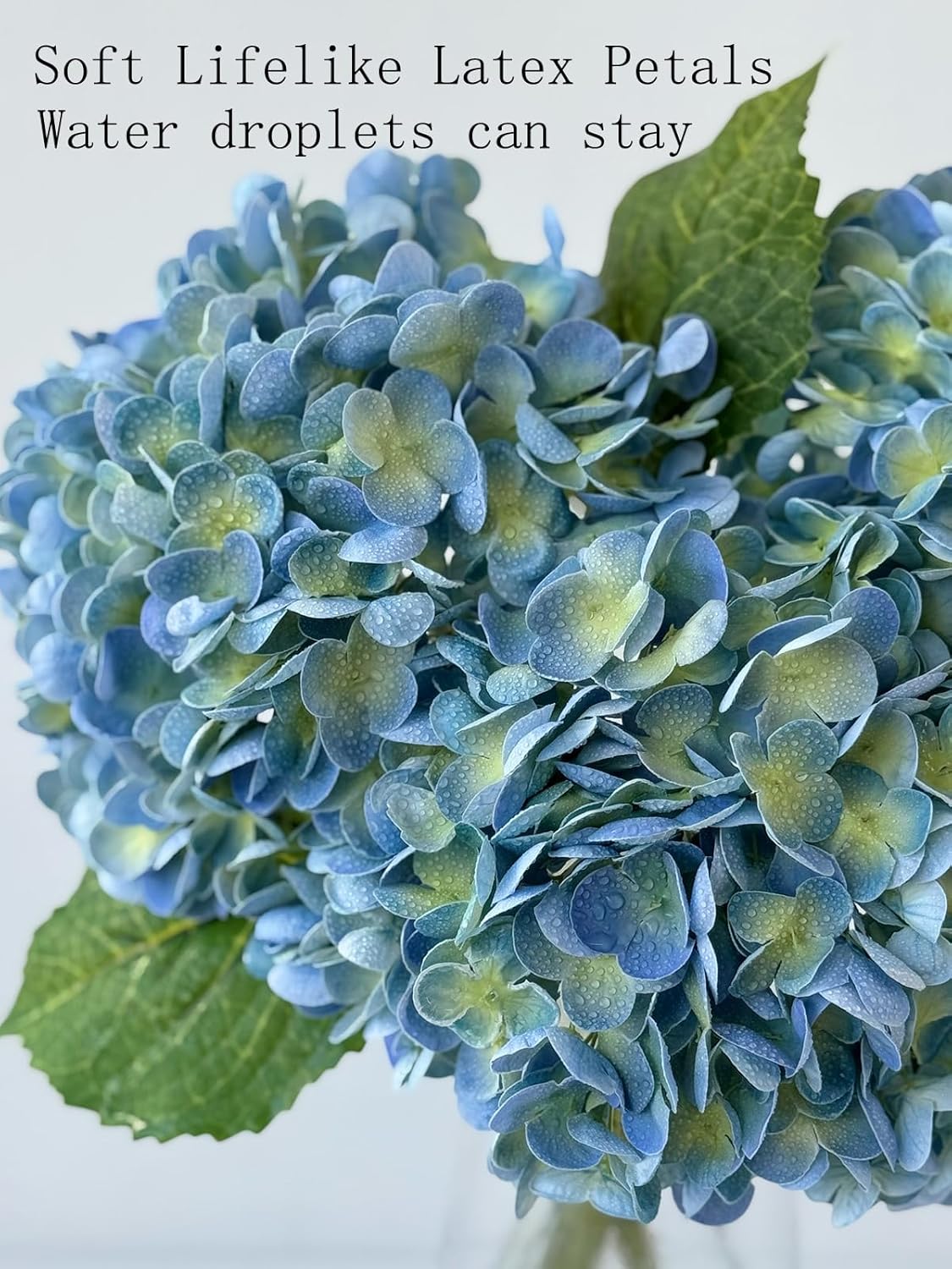 3 PCS White Hydrangea Artificial Flowers 21 inchs Real Touch Faux Hydrangea Flowers for Wedding Tables Centerpieces Fake Flowers for Party Home Kitchen Decor
