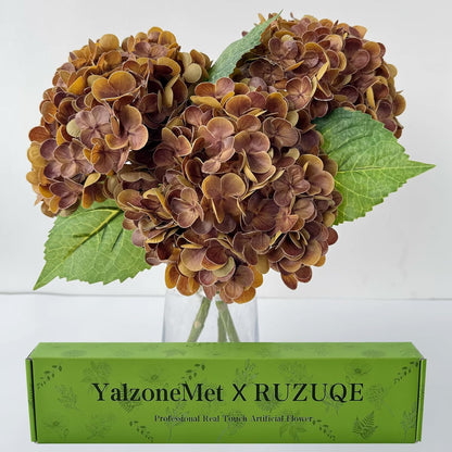 3 PCS White Hydrangea Artificial Flowers 21 inchs Real Touch Faux Hydrangea Flowers for Wedding Tables Centerpieces Fake Flowers for Party Home Kitchen Decor
