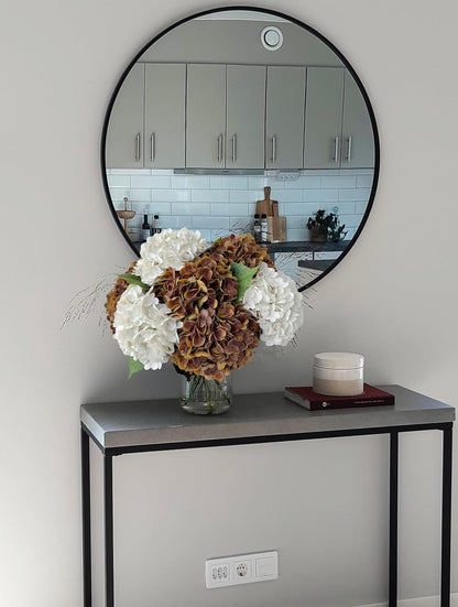 3 PCS White Hydrangea Artificial Flowers 21 inchs Real Touch Faux Hydrangea Flowers for Wedding Tables Centerpieces Fake Flowers for Party Home Kitchen Decor