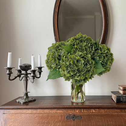 3 PCS White Hydrangea Artificial Flowers 21 inchs Real Touch Faux Hydrangea Flowers for Wedding Tables Centerpieces Fake Flowers for Party Home Kitchen Decor