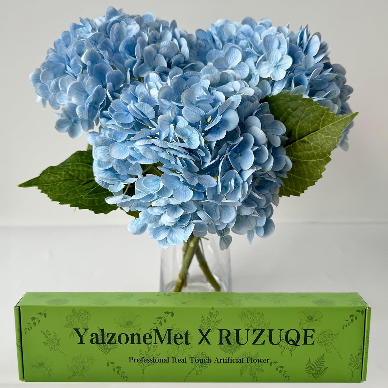 3 PCS White Hydrangea Artificial Flowers 21 inchs Real Touch Faux Hydrangea Flowers for Wedding Tables Centerpieces Fake Flowers for Party Home Kitchen Decor