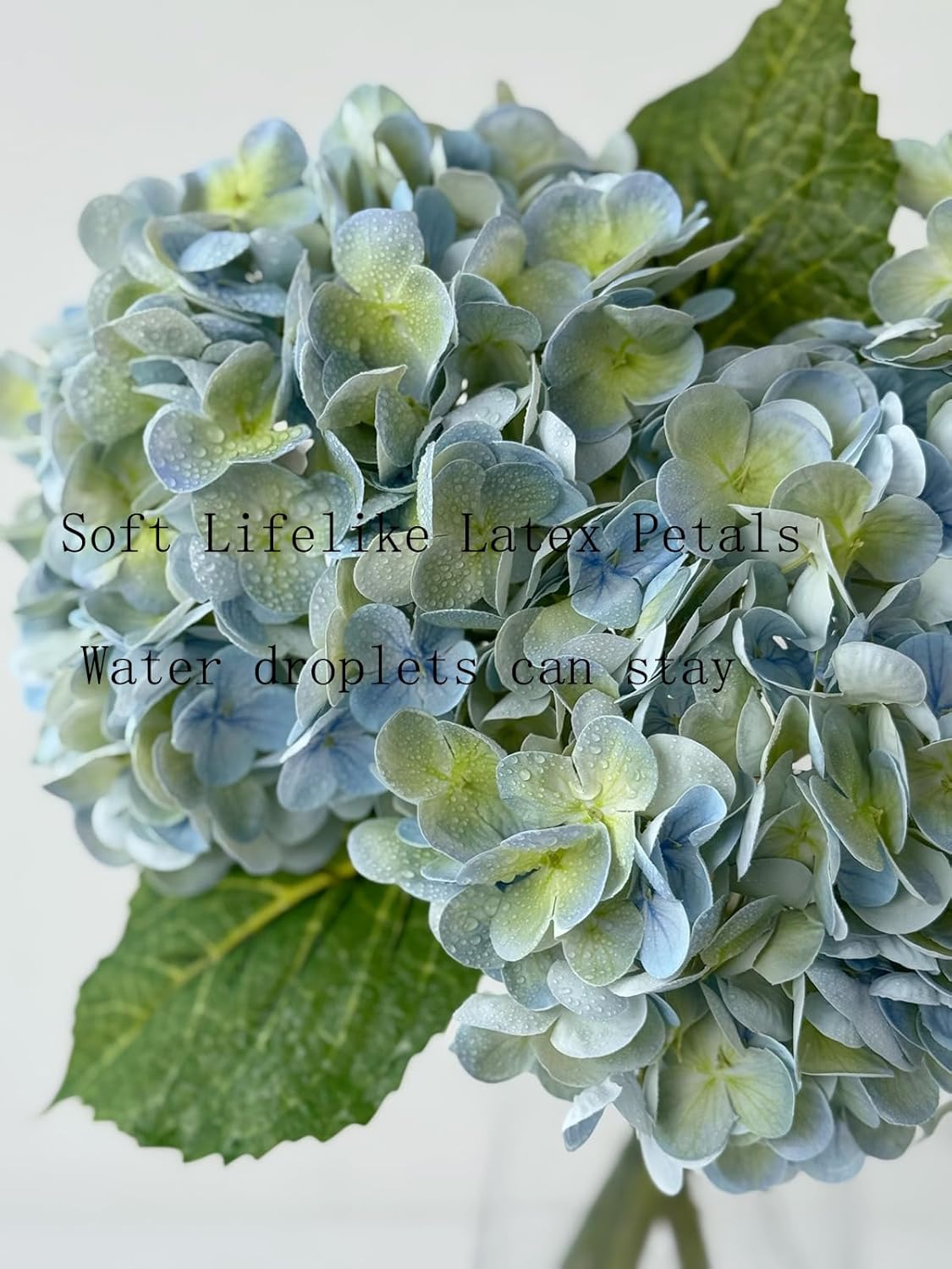 3 PCS White Hydrangea Artificial Flowers 21 inchs Real Touch Faux Hydrangea Flowers for Wedding Tables Centerpieces Fake Flowers for Party Home Kitchen Decor