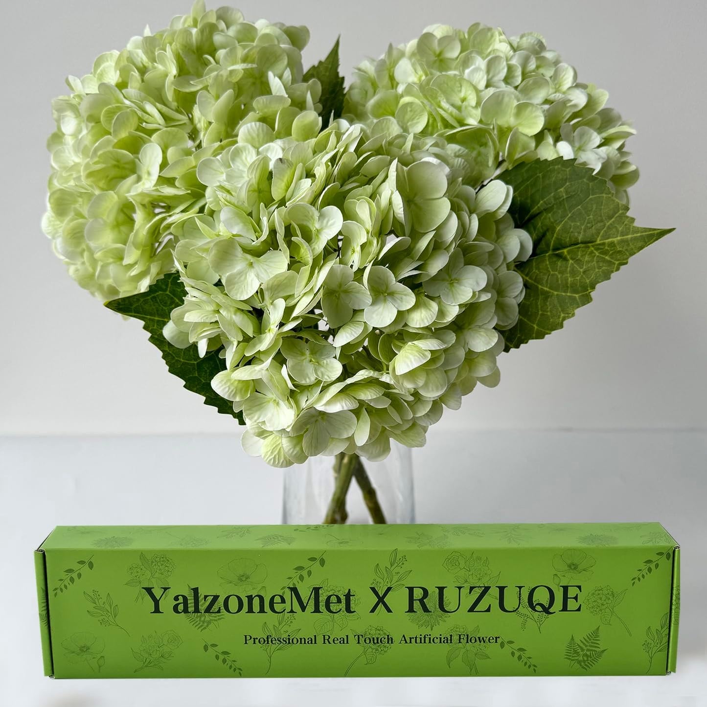 3 PCS White Hydrangea Artificial Flowers 21 inchs Real Touch Faux Hydrangea Flowers for Wedding Tables Centerpieces Fake Flowers for Party Home Kitchen Decor
