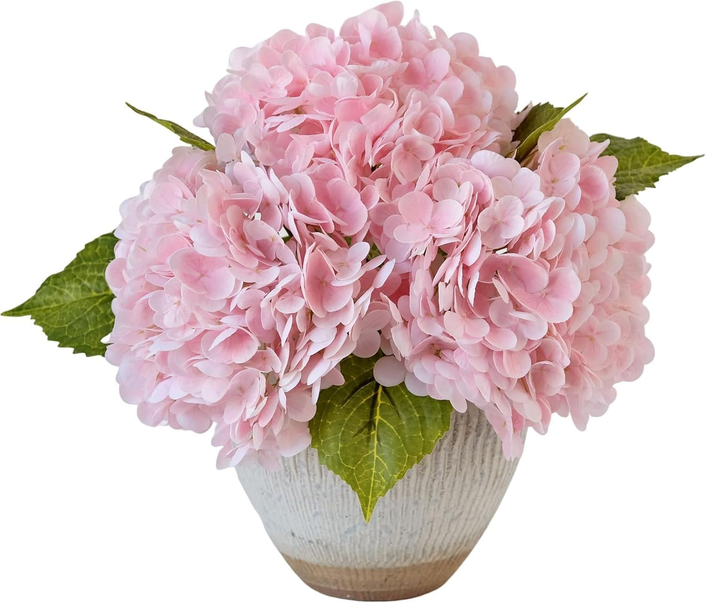 3 PCS White Hydrangea Artificial Flowers 21 inchs Real Touch Faux Hydrangea Flowers for Wedding Tables Centerpieces Fake Flowers for Party Home Kitchen Decor