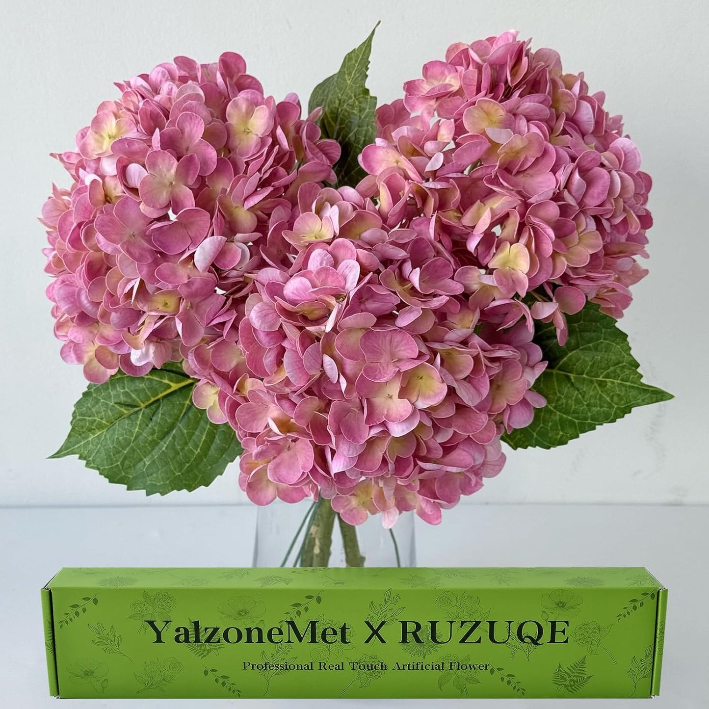 3 PCS White Hydrangea Artificial Flowers 21 inchs Real Touch Faux Hydrangea Flowers for Wedding Tables Centerpieces Fake Flowers for Party Home Kitchen Decor