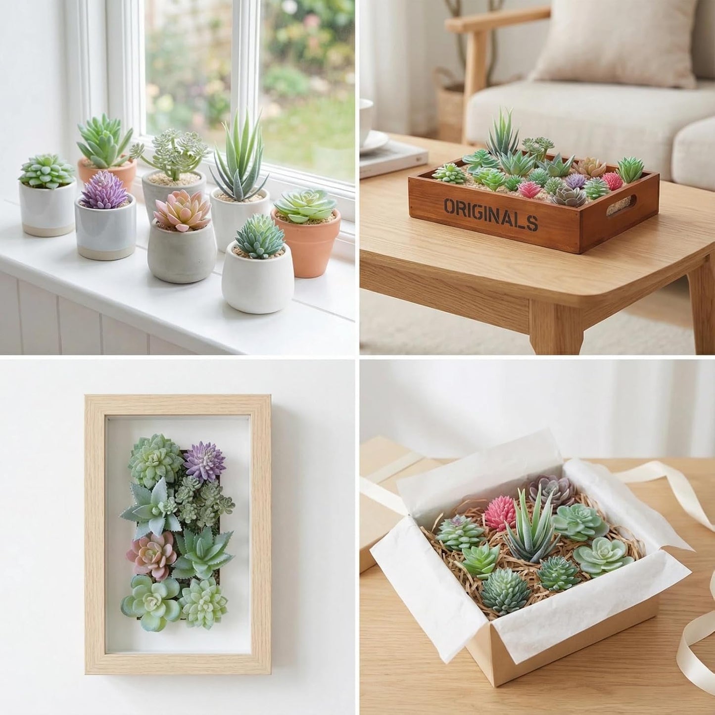 18 Pcs Artificial Succulents, Realistic Succulent Plants,Unpotted Faux Succulent for DIY Crafting Floral Wall Garden Arrangement Home Office Decoration