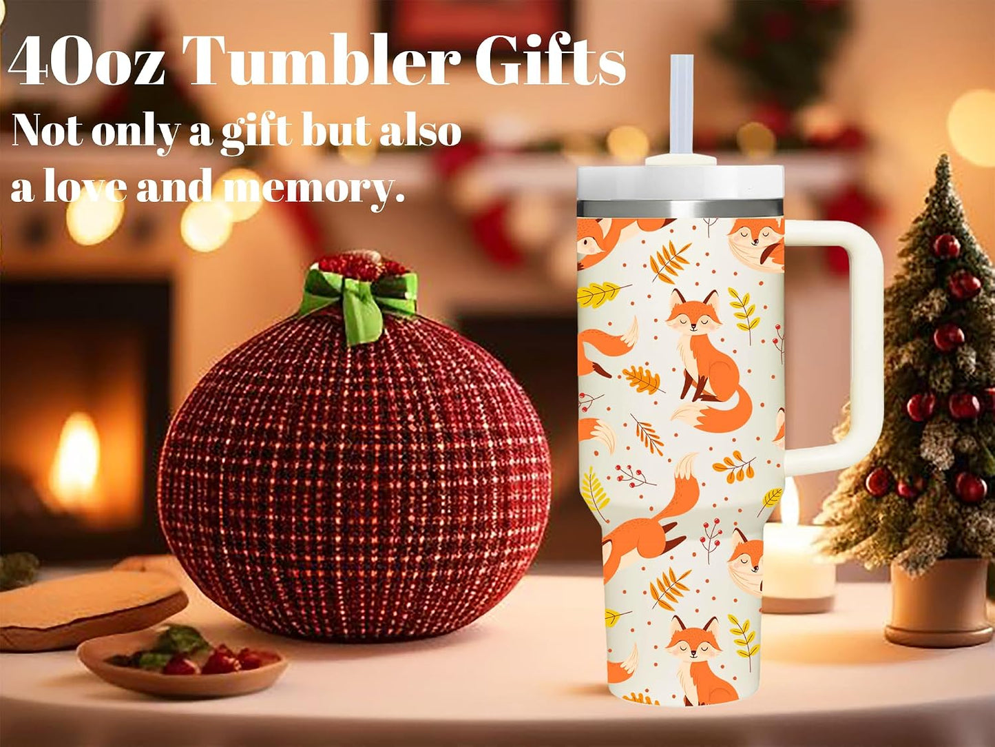 Lemon Gifts.40oz Lemon Tumbler with Handle.Lemon Lover Cup Gift.Birthday Christmas Lemons Tumblers Gift for Women Men.