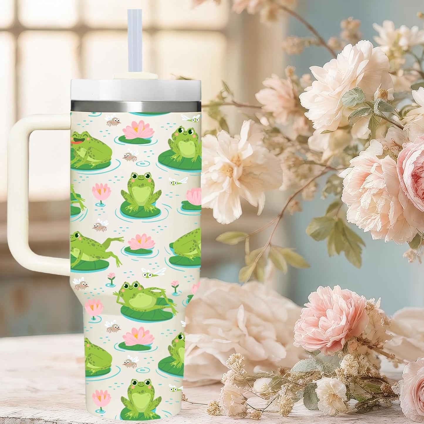 Lemon Gifts.40oz Lemon Tumbler with Handle.Lemon Lover Cup Gift.Birthday Christmas Lemons Tumblers Gift for Women Men.
