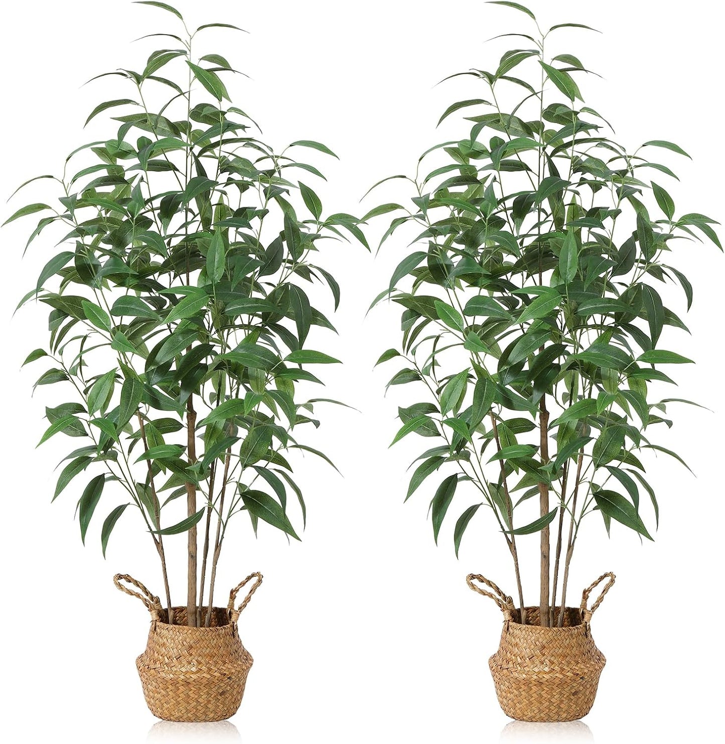 5Ft Artificial Eucalyptus Plant with Basket & Silk Leaves | Faux Plants Indoor,Floor Plant for Home Décor Office Living Room,Housewarming