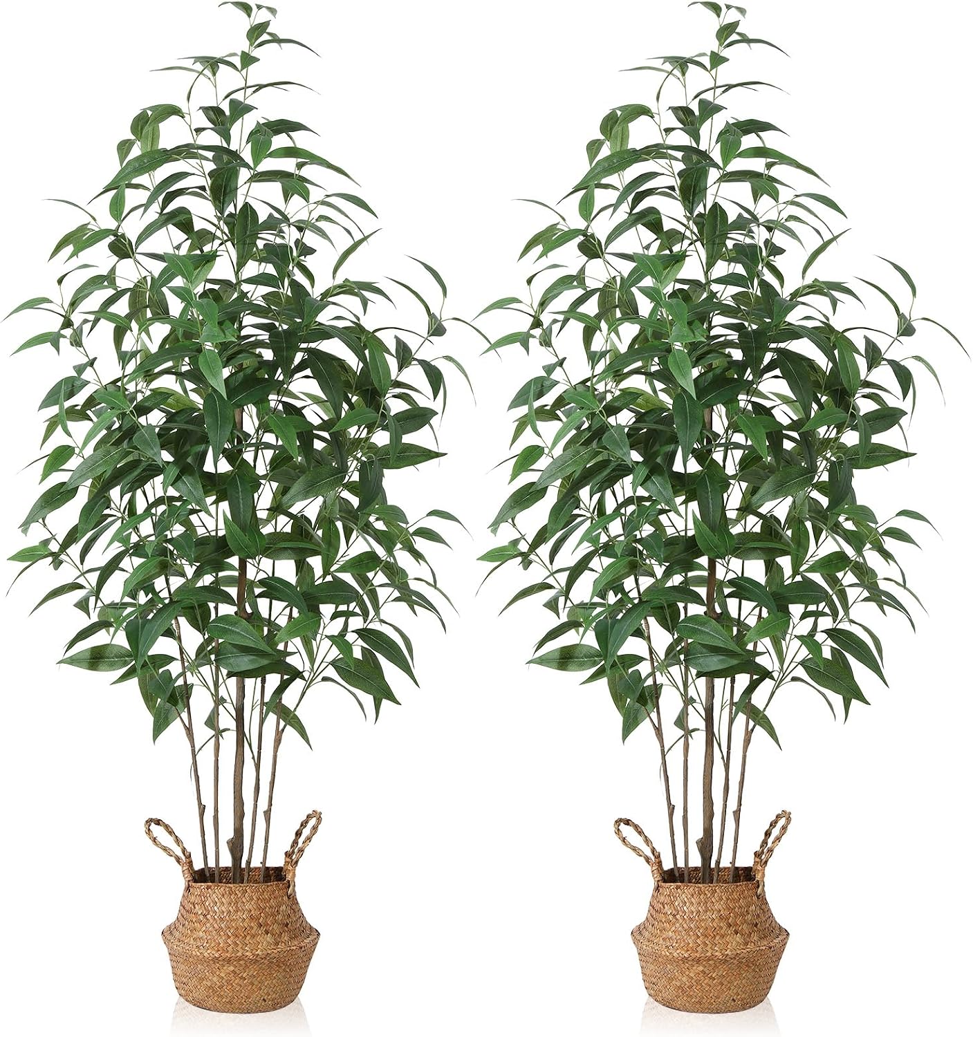 5Ft Artificial Eucalyptus Plant with Basket & Silk Leaves | Faux Plants Indoor,Floor Plant for Home Décor Office Living Room,Housewarming