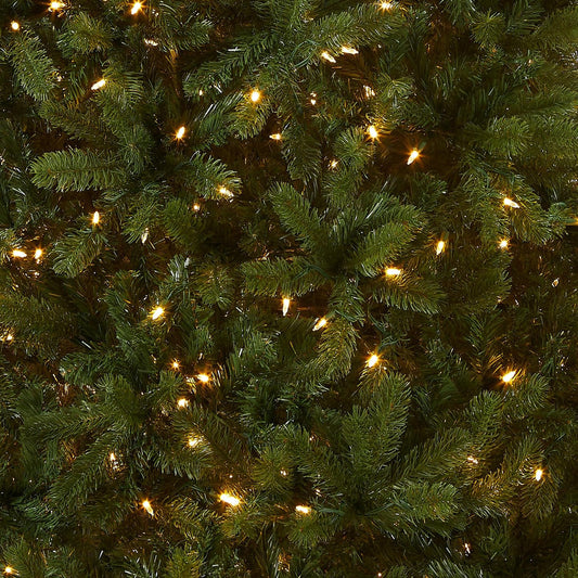 Pre-Lit 'Feel Real' Artificial Full Downswept Christmas Tree, Green, Douglas Fir, Dual Color LED Lights, 7.5 feet | 750 LED Lights, 1,867 Tips, 10 Light Functions, Foot Pedal, Includes Stand, Artificial, Green