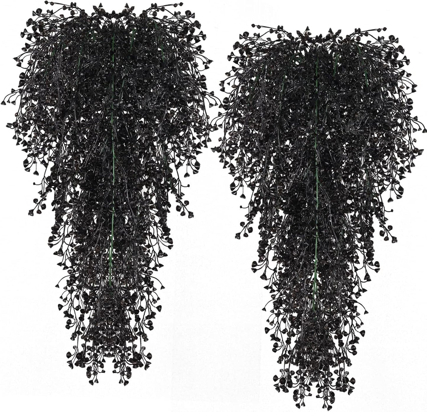 Artificial Hanging Plants,4 Pcs Fake Hanging Plants for Outdoors | Purple Faux Hanging Plants fo Outdoor Planters,Spring Fall Decor,Lifelike Natural Fake Plant to Brighten Up Your Home