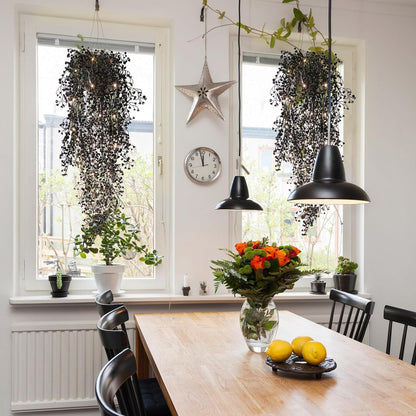 Artificial Hanging Plants,4 Pcs Fake Hanging Plants for Outdoors | Purple Faux Hanging Plants fo Outdoor Planters,Spring Fall Decor,Lifelike Natural Fake Plant to Brighten Up Your Home