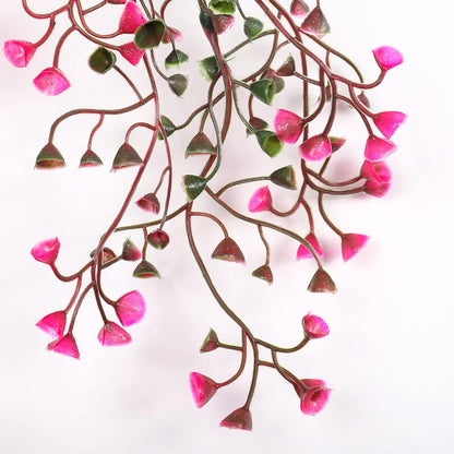 Artificial Hanging Plants,4 Pcs Fake Hanging Plants for Outdoors | Purple Faux Hanging Plants fo Outdoor Planters,Spring Fall Decor,Lifelike Natural Fake Plant to Brighten Up Your Home