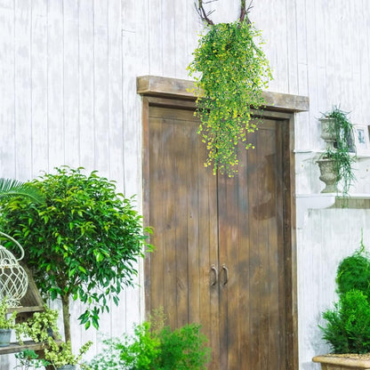 Artificial Hanging Plants,4 Pcs Fake Hanging Plants for Outdoors | Purple Faux Hanging Plants fo Outdoor Planters,Spring Fall Decor,Lifelike Natural Fake Plant to Brighten Up Your Home