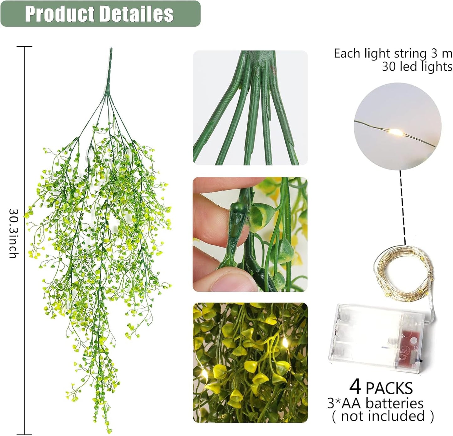 Artificial Hanging Plants,4 Pcs Fake Hanging Plants for Outdoors | Purple Faux Hanging Plants fo Outdoor Planters,Spring Fall Decor,Lifelike Natural Fake Plant to Brighten Up Your Home