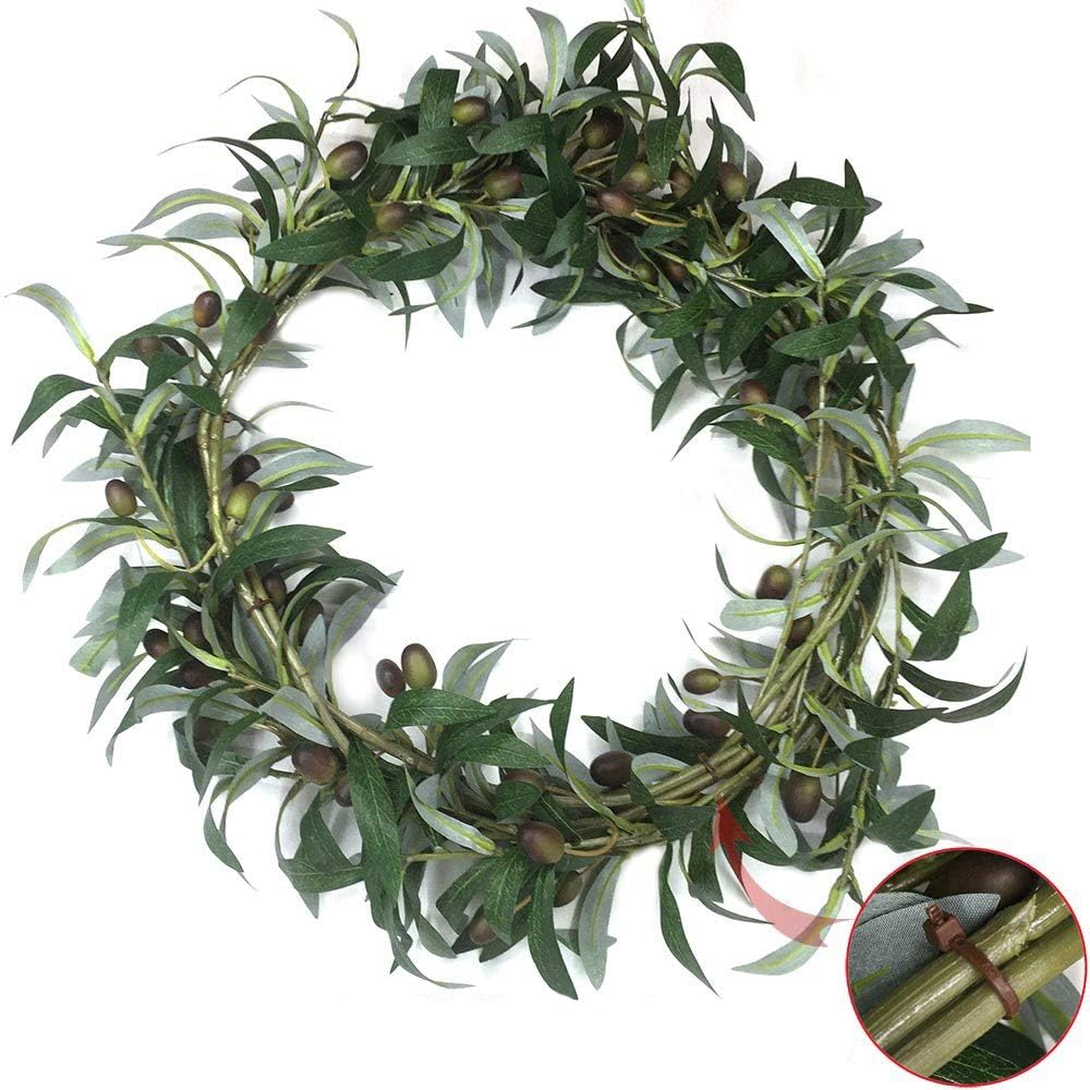 4 PCS 28 inch Artificial Olive Branches for Vases Greenery Olive Stems Faux Tree Branch Twig for Home Wedding Shop Office Garden Decor DIY Floral Crafts