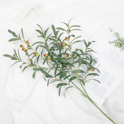4 PCS 28 inch Artificial Olive Branches for Vases Greenery Olive Stems Faux Tree Branch Twig for Home Wedding Shop Office Garden Decor DIY Floral Crafts