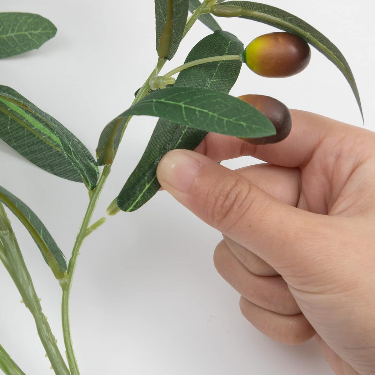 4 PCS 28 inch Artificial Olive Branches for Vases Greenery Olive Stems Faux Tree Branch Twig for Home Wedding Shop Office Garden Decor DIY Floral Crafts