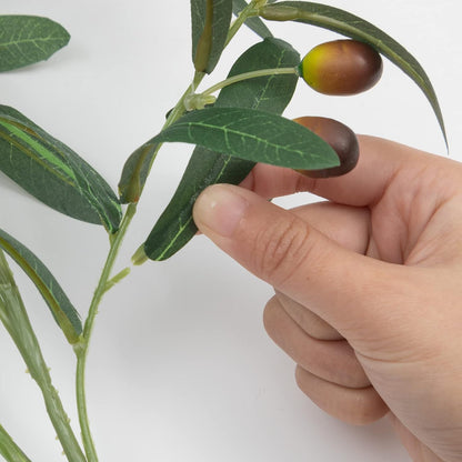 4 PCS 28 inch Artificial Olive Branches for Vases Greenery Olive Stems Faux Tree Branch Twig for Home Wedding Shop Office Garden Decor DIY Floral Crafts