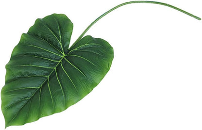 5Pcs Artificial Elephant Ear Plant Stem Fake Greenery Monstera Leaves Tropical Branches for Home Wedding Party Decor (Large)